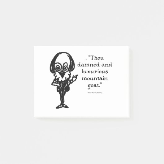 Shakespeare Insults Henry V Post-it® Notes (Voorkant)