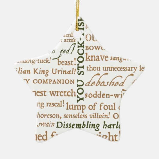 Shakespeare Insults Ornament (Voorkant)