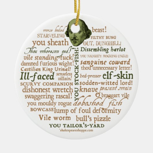 Shakespeare Insults Ornament (Voorkant)