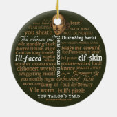 Shakespeare Insults Ornament (Achterkant)