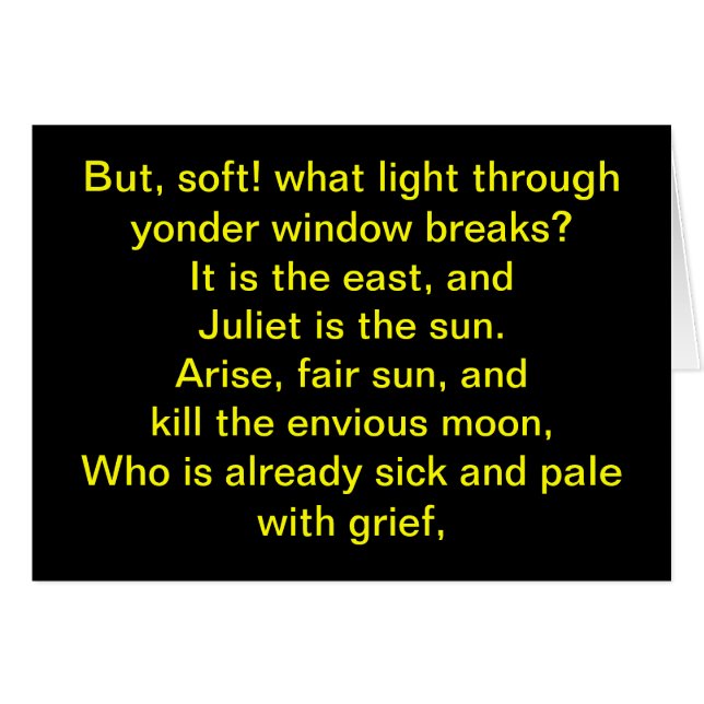 Shakespeare:  Juliet is de zon (Voorkant Horizontaal)