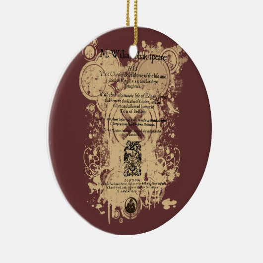 Shakespeare King Lear Quarto Front Piece Keramisch Ornament (Rechts)