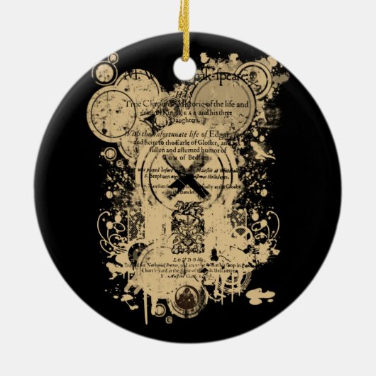 Shakespeare King Lear Quarto Front Piece Keramisch Ornament (Achterkant)