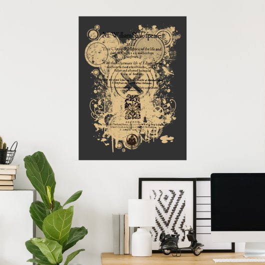 Shakespeare King Lear Quarto Front Piece Poster (Thuiskantoor)