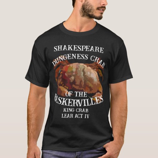 Shakespeare Koningskrab Lear Dungeness Baskerville T-shirt (Voorkant)