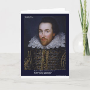 Shakespeare Liefde/Blind citaat op cadeaukaarten m Kaart