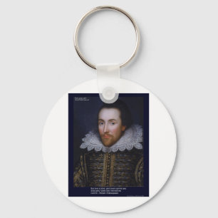 Shakespeare Liefde/Blind citaat op cadeaukaarten m Sleutelhanger