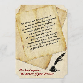 Shakespeare Liefde Citaten Bruiloft Uitnodiging