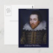 Shakespeare Liefde/Eindeloos Citaat Cadeau Kaarten (Voorkant / Achterkant)