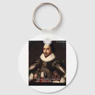 Shakespeare "Liefde/Macht" Citaat Cadeaus & Kaarte Sleutelhanger
