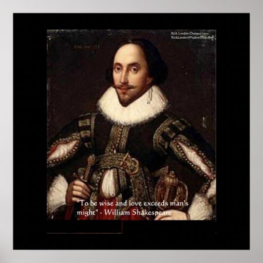 Shakespeare "Liefde/Macht" Quote Posters (Voorkant)