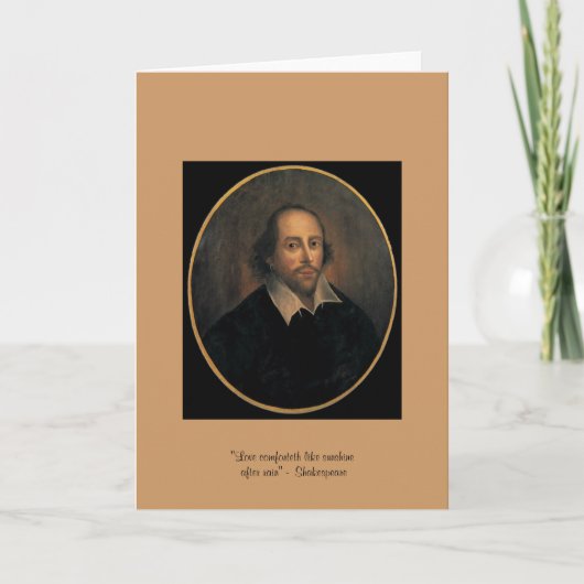 Shakespeare "Liefde Vertroost" Wenskaart Kaart (Voorkant)