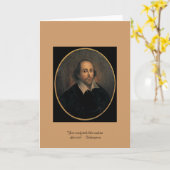 Shakespeare "Liefde Vertroost" Wenskaart Kaart (Gele Bloem)