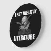 Shakespeare Literature Fan Funny Grote Klok (Hoek)