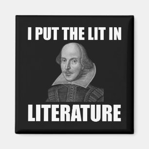 Shakespeare Literature Fan Funny Magneet