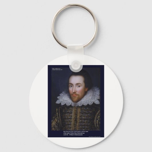 Shakespeare Love/Blind Quote over Gifts Kaart Mokk Sleutelhanger (Voorkant)