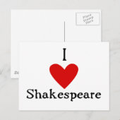 Shakespeare Love Briefkaart (Voorkant / Achterkant)