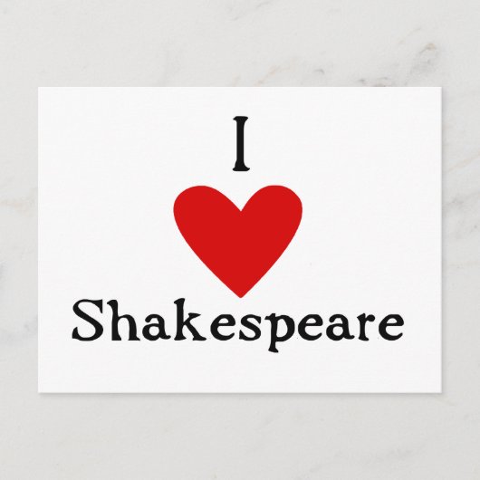 Shakespeare Love Briefkaart (Voorkant)