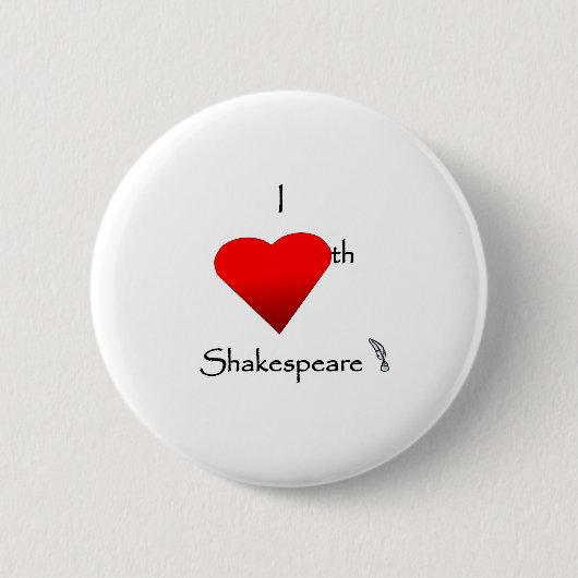 Shakespeare Love Ronde Button 5,7 Cm (Voorkant)
