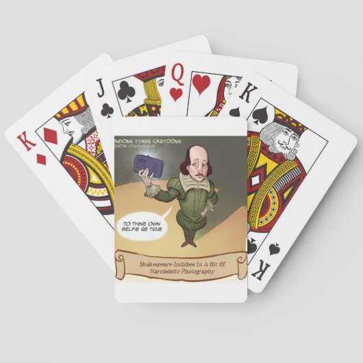 Shakespeare Maakt Selfie Grappig Pokerkaarten (Achterkant)