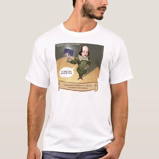 Shakespeare Maakt Selfie Grappig T-shirt (Voorkant)