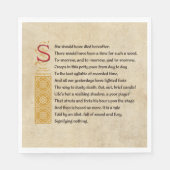 Shakespeare Macbeth Act V Scene V - Beeld en gelui Servet (Voorkant)