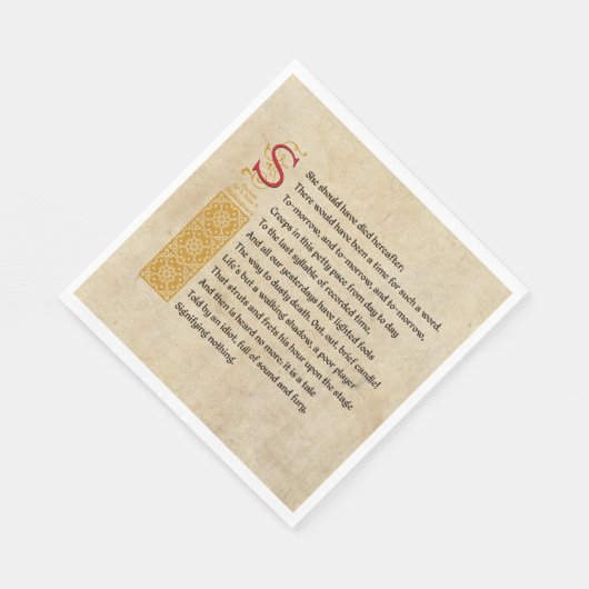 Shakespeare Macbeth Act V Scene V - Beeld en gelui Servet (Hoek)