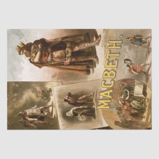 Shakespeare Macbeth Decoupage Tissue Paper Tissuepapier (Voorkant)