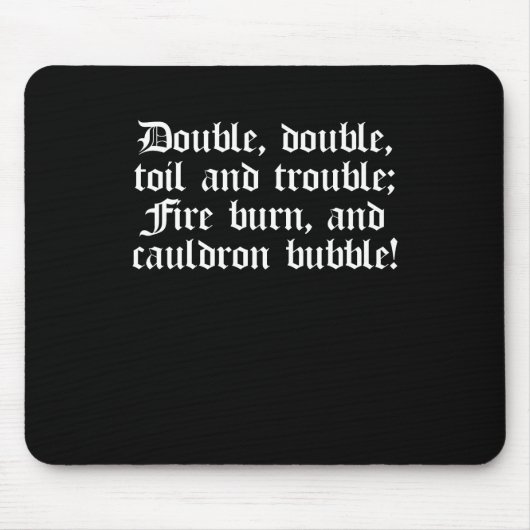 Shakespeare Macbeth Play Quote Double Muismat (Voorkant)