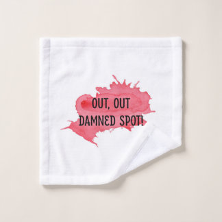Shakespeare Macbeth Quote Washandje "Out Spot"