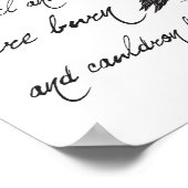 Shakespeare Macbeth Spell Quote en Crow Halloween Poster (Hoek)