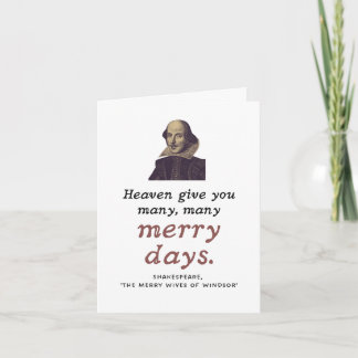Shakespeare Merry Days Theater Wedding Verloving Kaart
