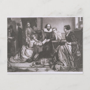 Shakespeare met zijn familie, in Stratford, Reciti Briefkaart