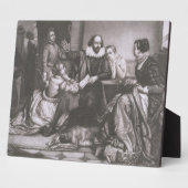 Shakespeare met zijn familie, in Stratford, Reciti Fotoplaat (Zijkant)