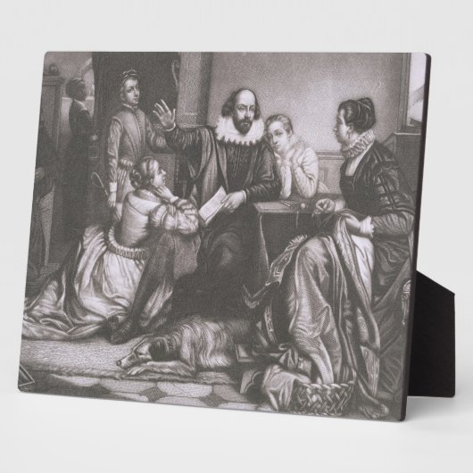 Shakespeare met zijn familie, in Stratford, Reciti Fotoplaat (Zijkant)