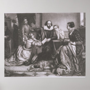 Shakespeare met zijn familie, in Stratford, Reciti Poster
