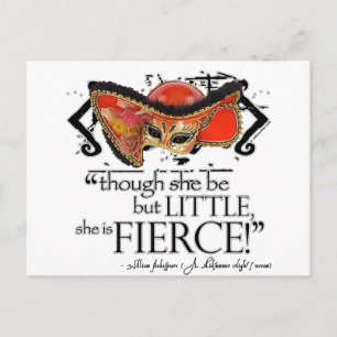 Shakespeare MidSummer Night's Dream Fierce Quote Briefkaart