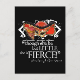 Shakespeare MidSummer Night's Dream Fierce Quote Briefkaart
