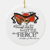 Shakespeare MidSummer Night's Dream Fierce Quote Keramisch Ornament (Achterkant)
