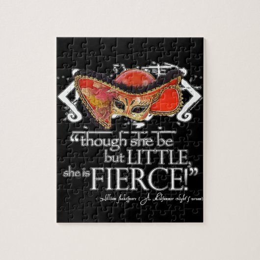 Shakespeare MidSummer Night's Dream Fierce Quote Legpuzzel (Verticaal)