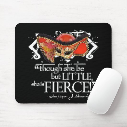 Shakespeare MidSummer Night's Dream Fierce Quote Muismat (Met muis)