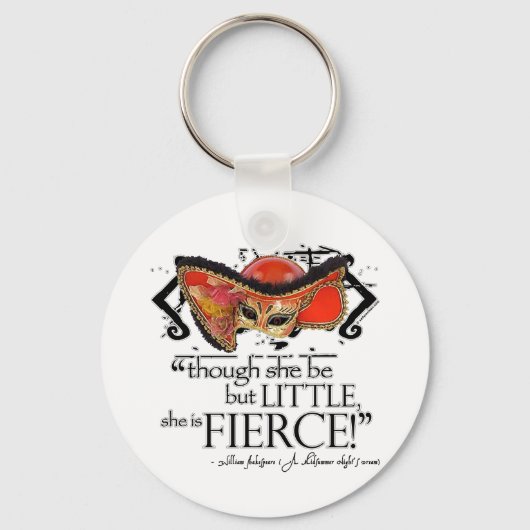 Shakespeare MidSummer Night's Dream Fierce Quote Sleutelhanger (Voorkant)