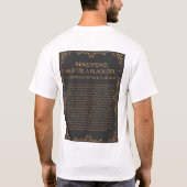 Shakespeare moet een zwart meisje T-shirt zijn (Achterkant)