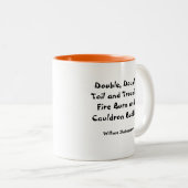 Shakespeare-mok - dubbele spoeling en problemen tweekleurige koffiemok (Voorkant rechts)