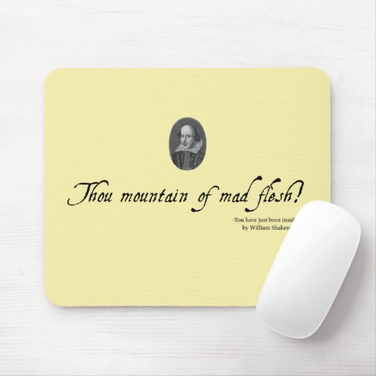 Shakespeare Mousepad #2. Ongebruikelijk geschenk. Muismat (Met muis)