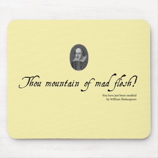 Shakespeare Mousepad #2. Ongebruikelijk geschenk. Muismat (Voorkant)