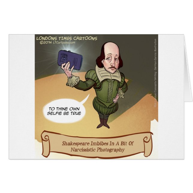 Shakespeare Neemt Selfie Funny (Voorkant Horizontaal)