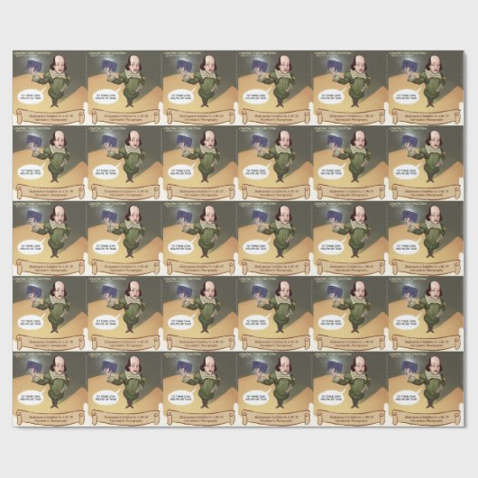 Shakespeare Neemt Selfie Funny Cadeaupapier (Vlak)