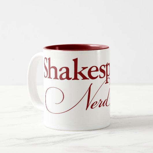 Shakespeare Nerd-mok koffie Tweekleurige Koffiemok (Voorkant links)