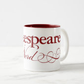 Shakespeare Nerd-mok koffie Tweekleurige Koffiemok (Voorkant rechts)